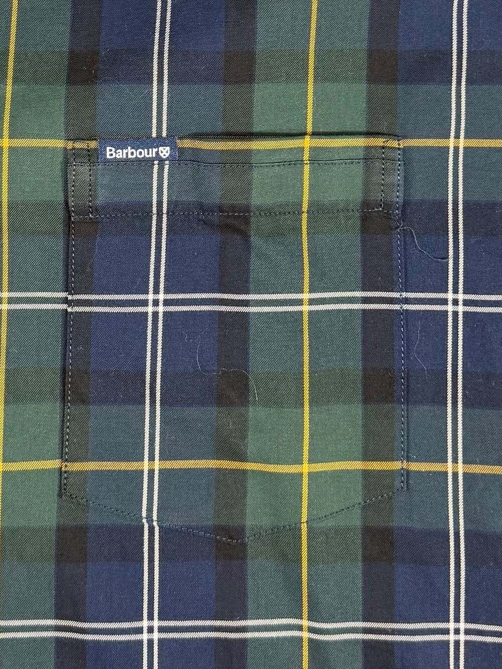 Barbour Dunoon Tailored Fit Tartan Plaid Button Down Shirt Size Xxl View 2